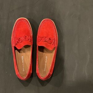 Donald J. Pliner Vibrant Red Suede Loafers